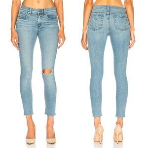 Rag & Bone Lena Light Wash Distressed Ankle Skinny Jeans